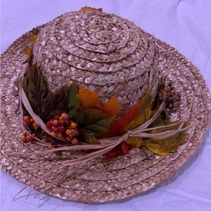 Halloween/Scarecrow Fall Decor Straw Hat for Scarecrow Costume